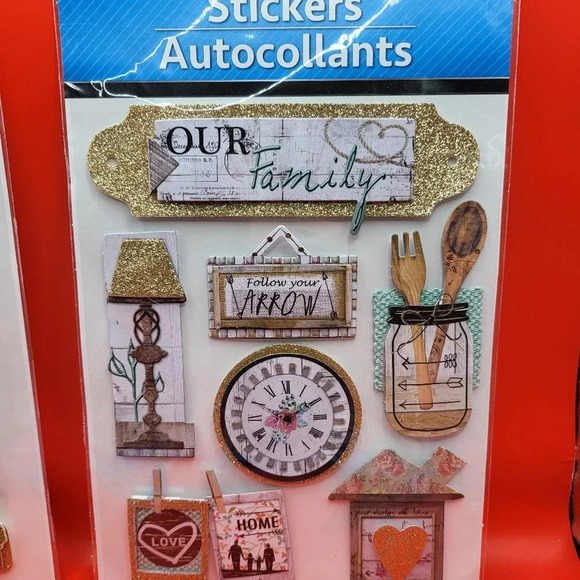 Jot Stickers Lot 4 pack - New - 3D Home Love Family Scrapbooking Stickers - Picture 3 of 5